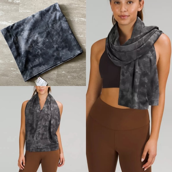 lululemon athletica Accessories - Lululemon Customizable Snap Scarf - Diamond Dye Pitch Grey Graphite Grey